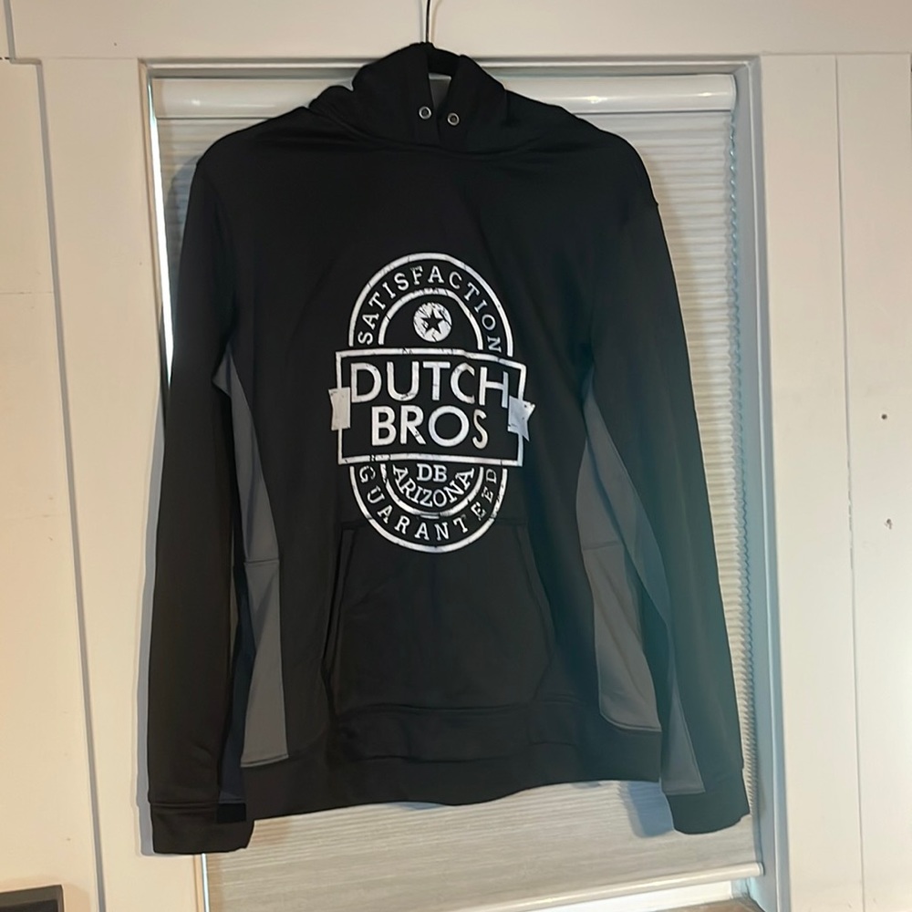 Dutch Bros Ladies Hoodie Black and Grey
